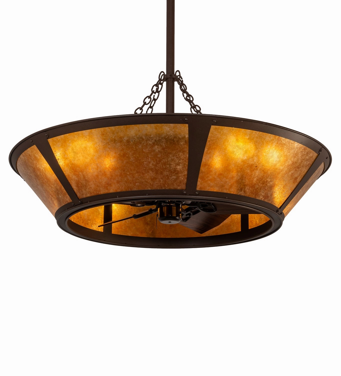 Sutter Eight Light Chandel-Air decorative fandeliers with lights