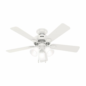 Swanson 44"Ceiling Fan Fresh White best small fans for home and travel