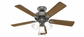 Swanson 44"Ceiling Fan Matte Silver best small fans for home and travel