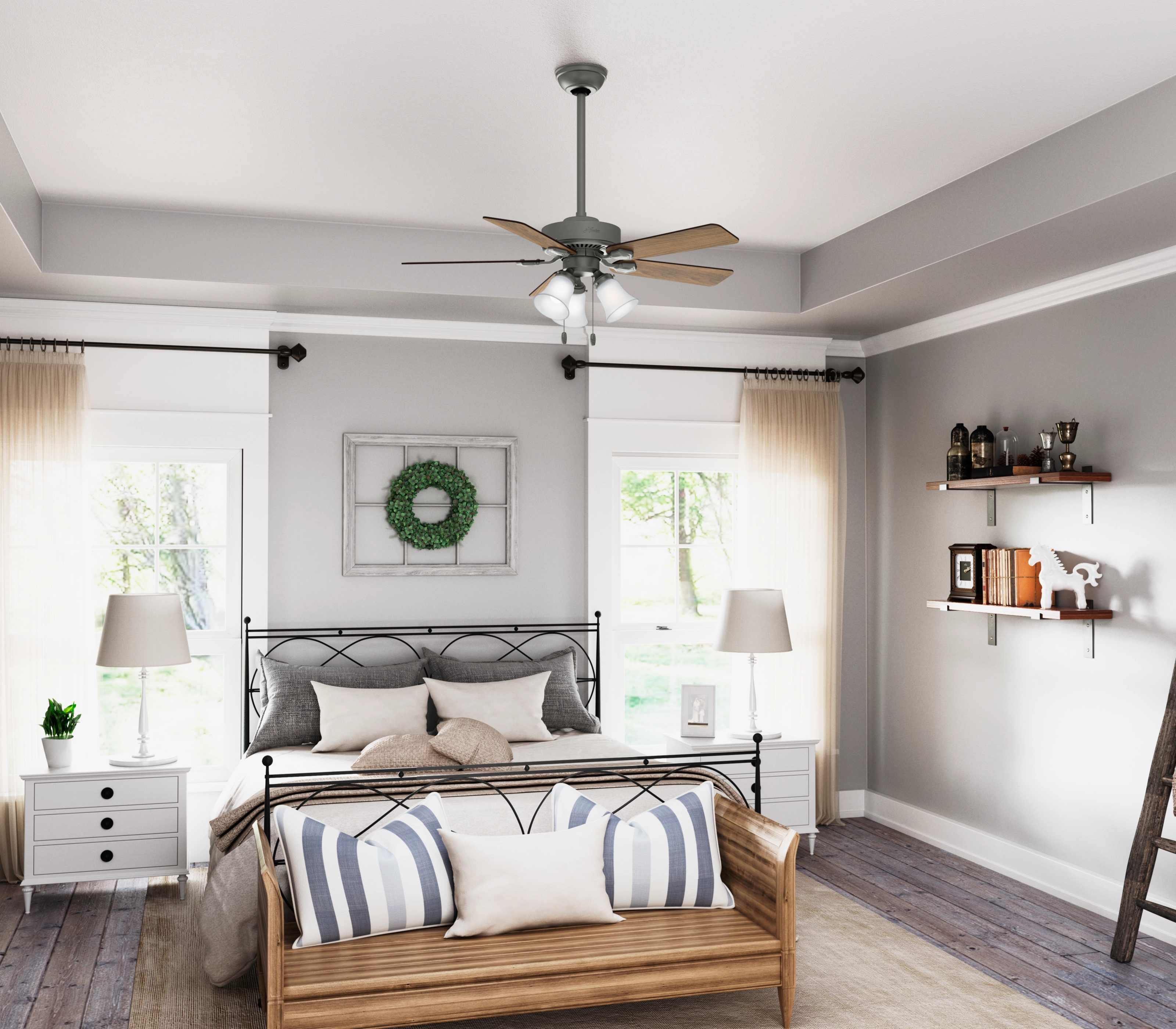 Swanson 44"Ceiling Fan Matte Silver