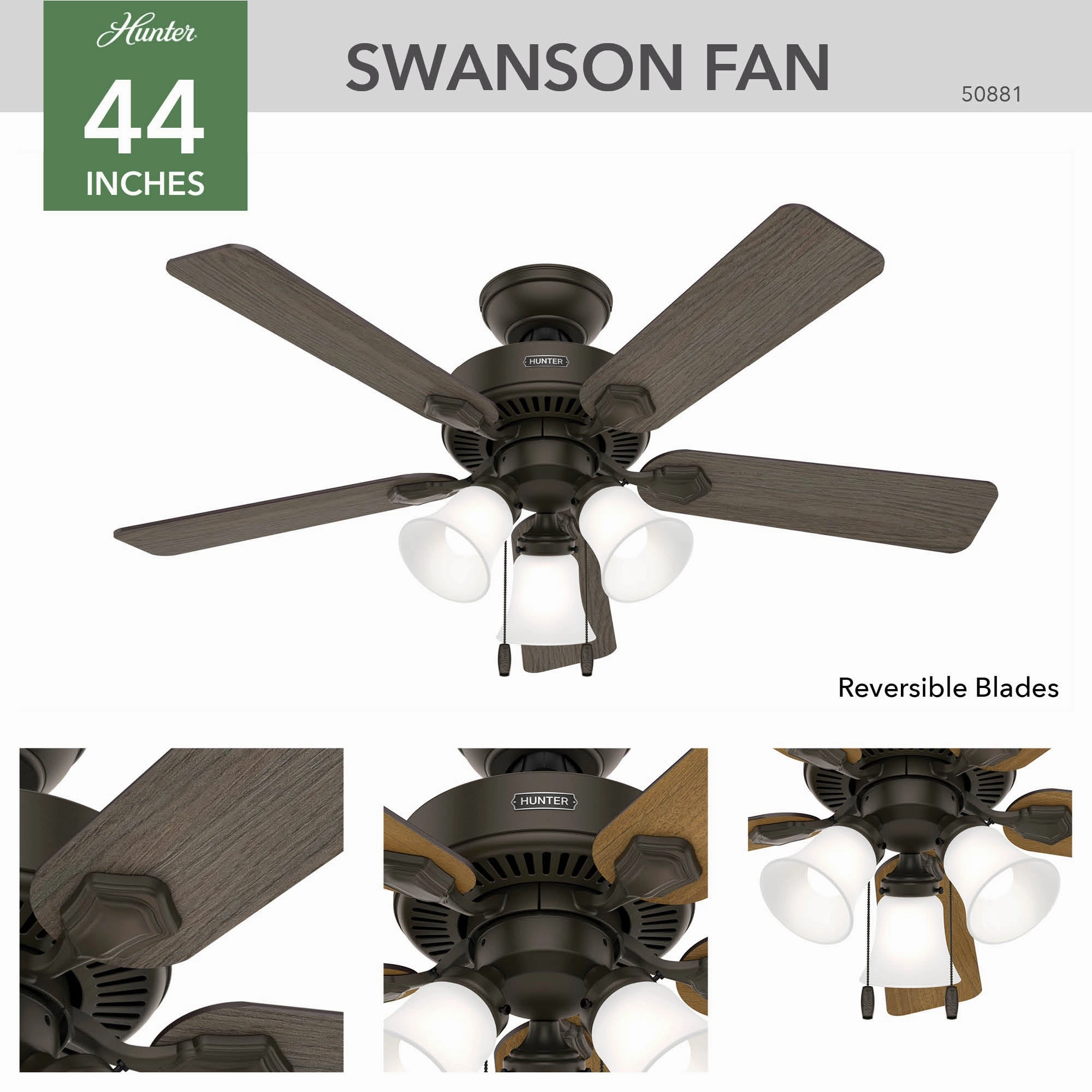 Swanson 44"Ceiling Fan New Bronze