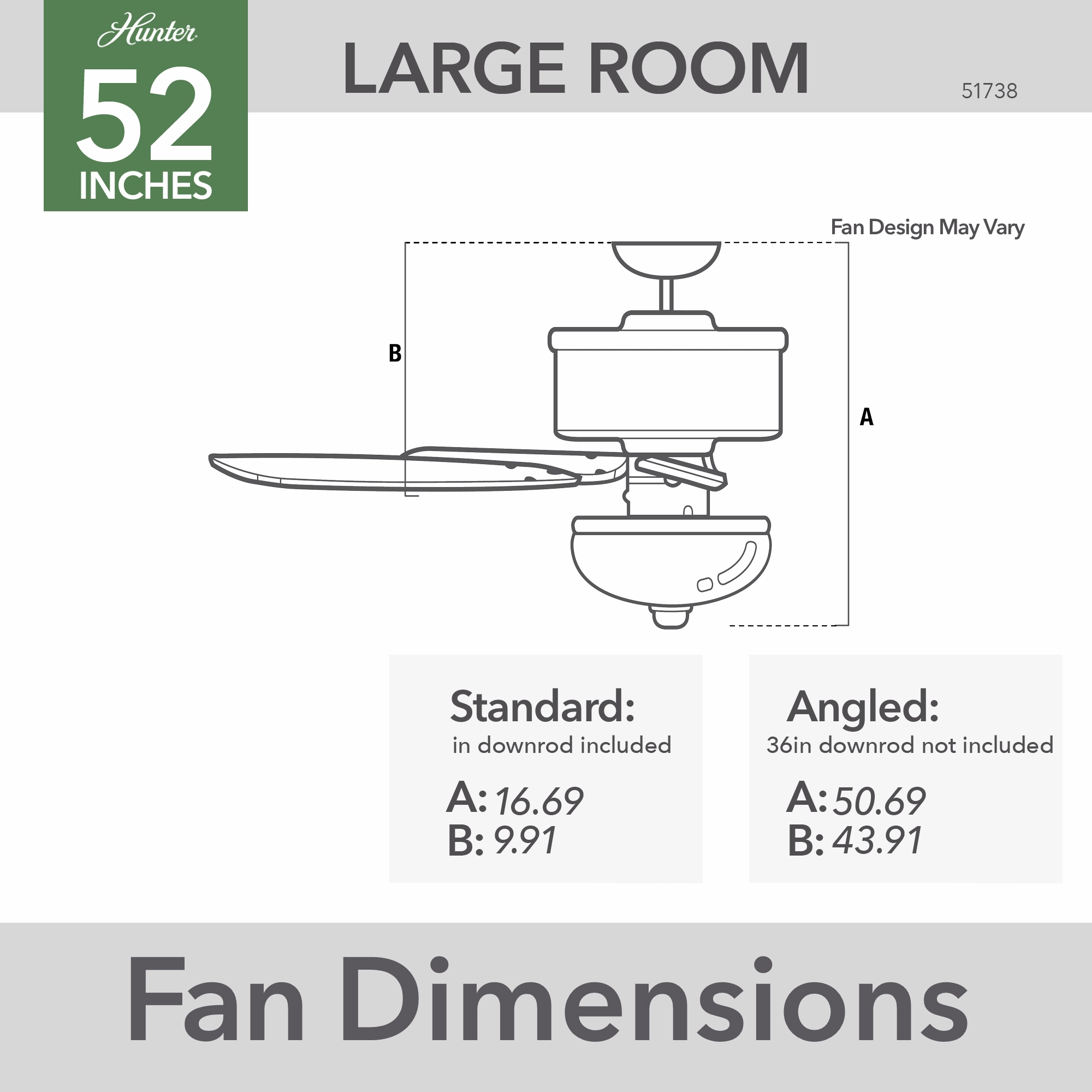 Swanson 52"Ceiling Fan Matte Black