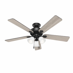 Swanson 52"Ceiling Fan Matte Black energy-efficient medium fans with remote