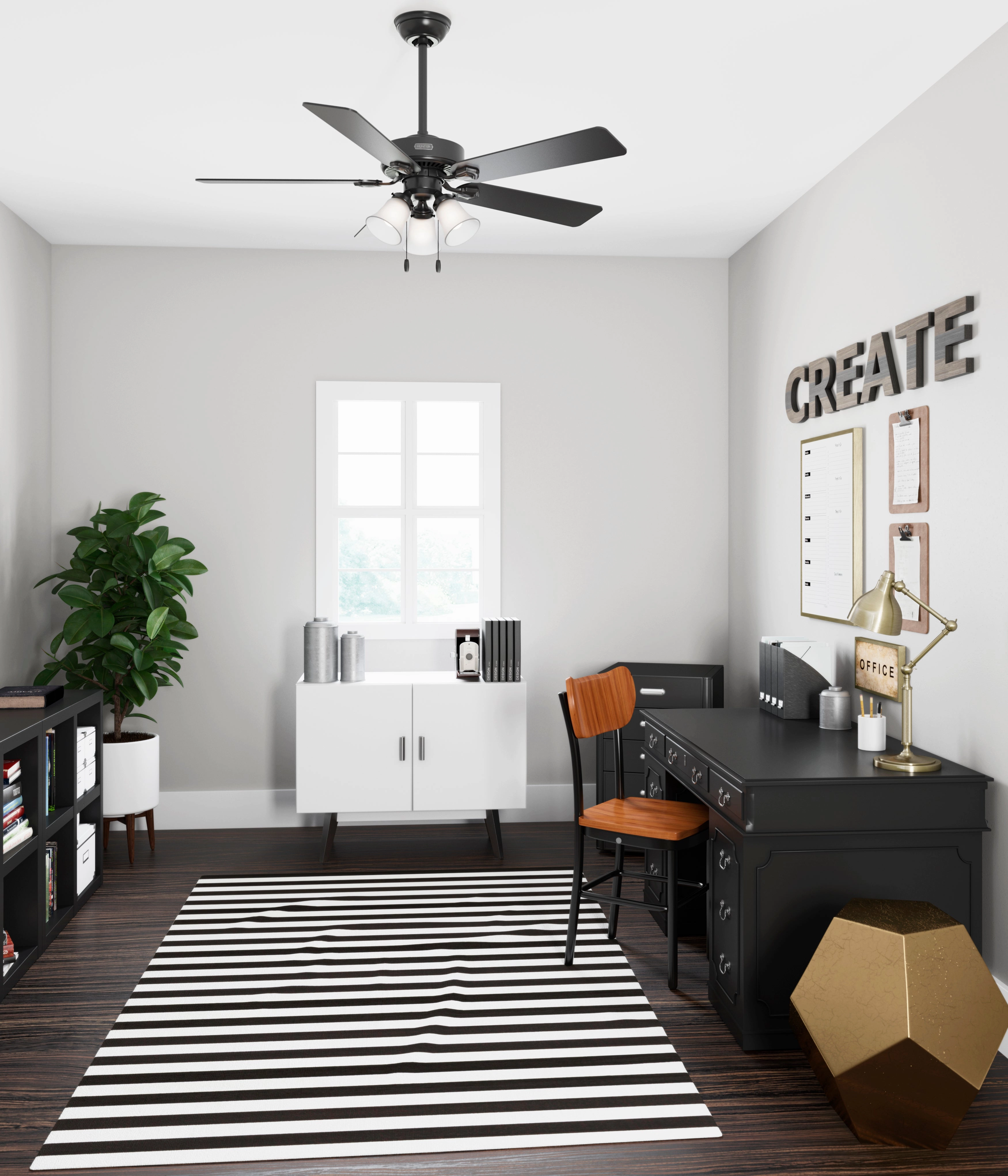 Swanson 52"Ceiling Fan Matte Black