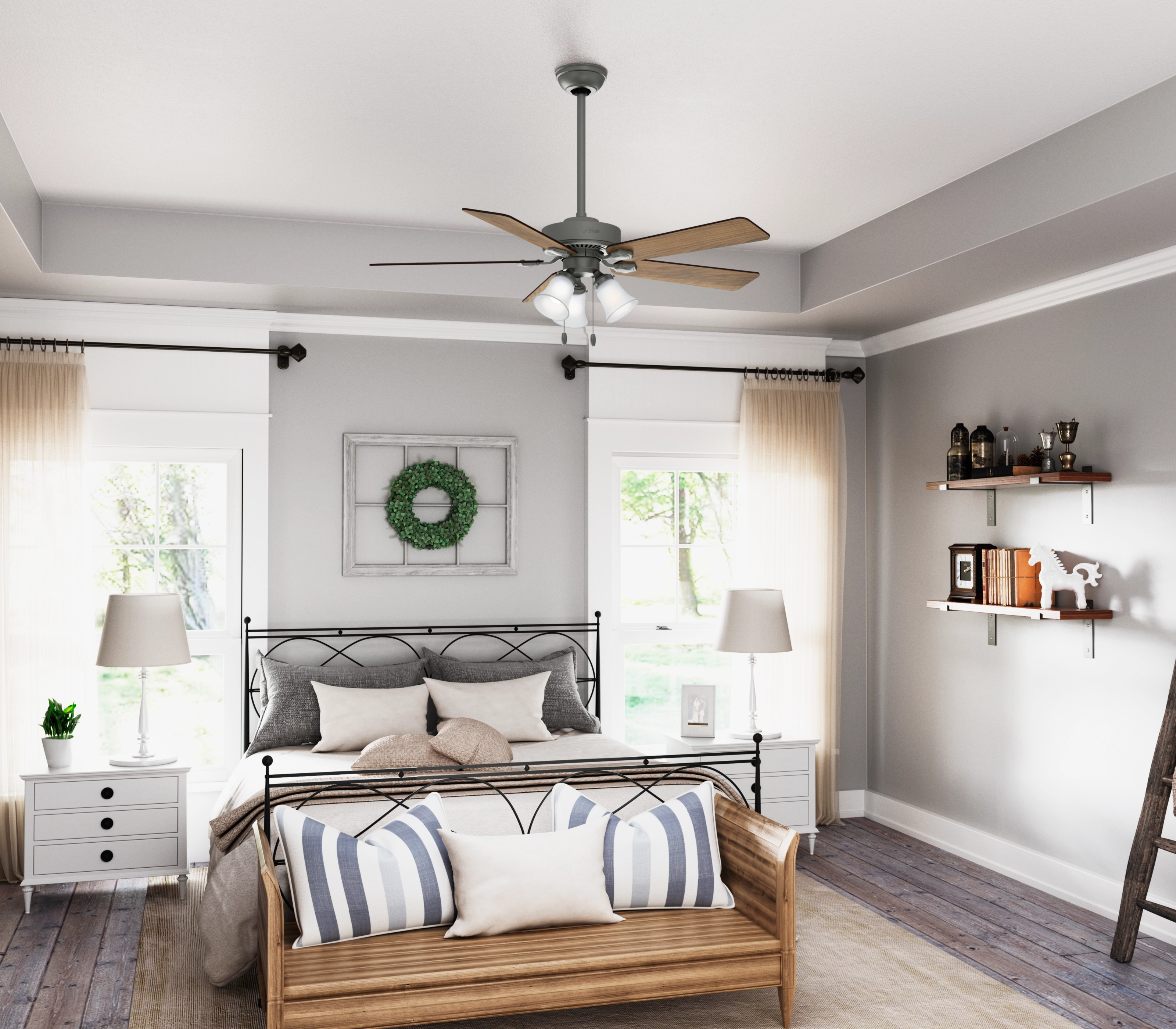Swanson 52"Ceiling Fan Matte Silver
