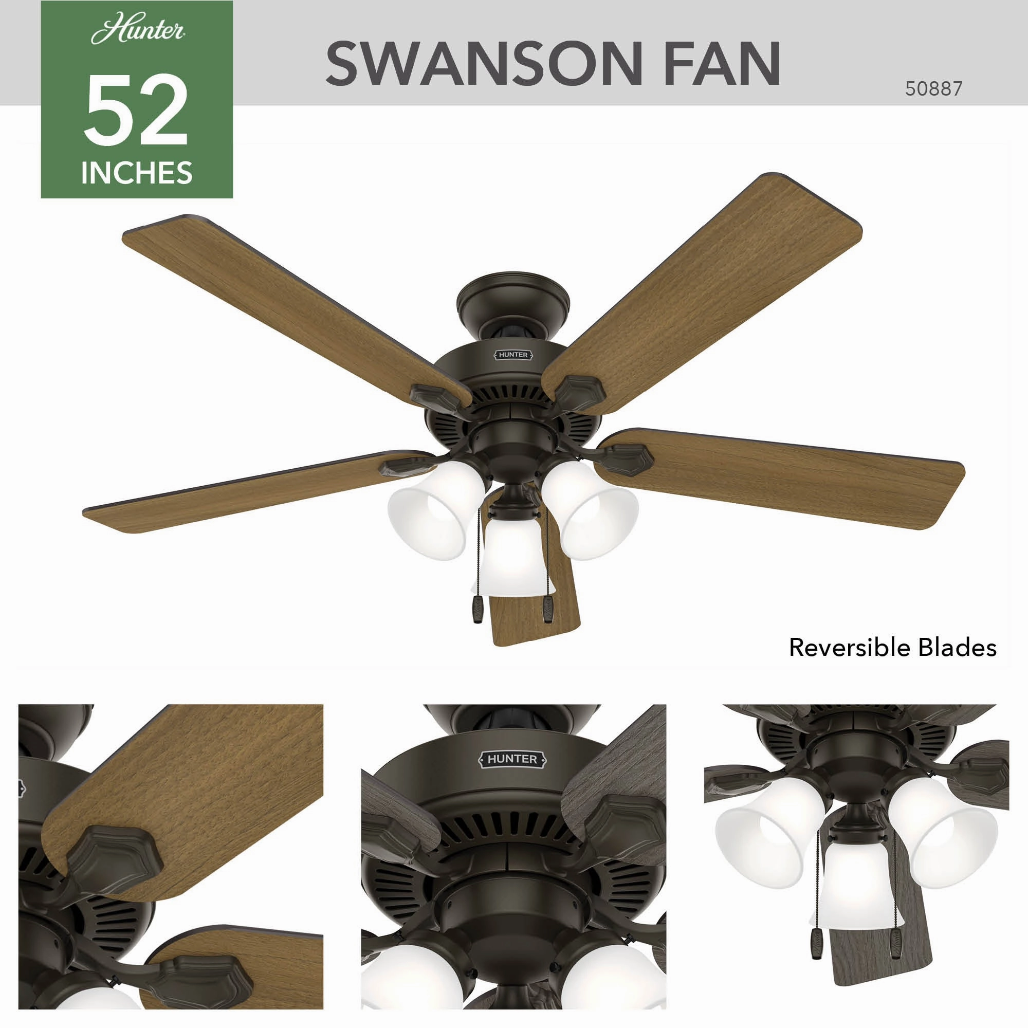 Swanson 52"Ceiling Fan New Bronze