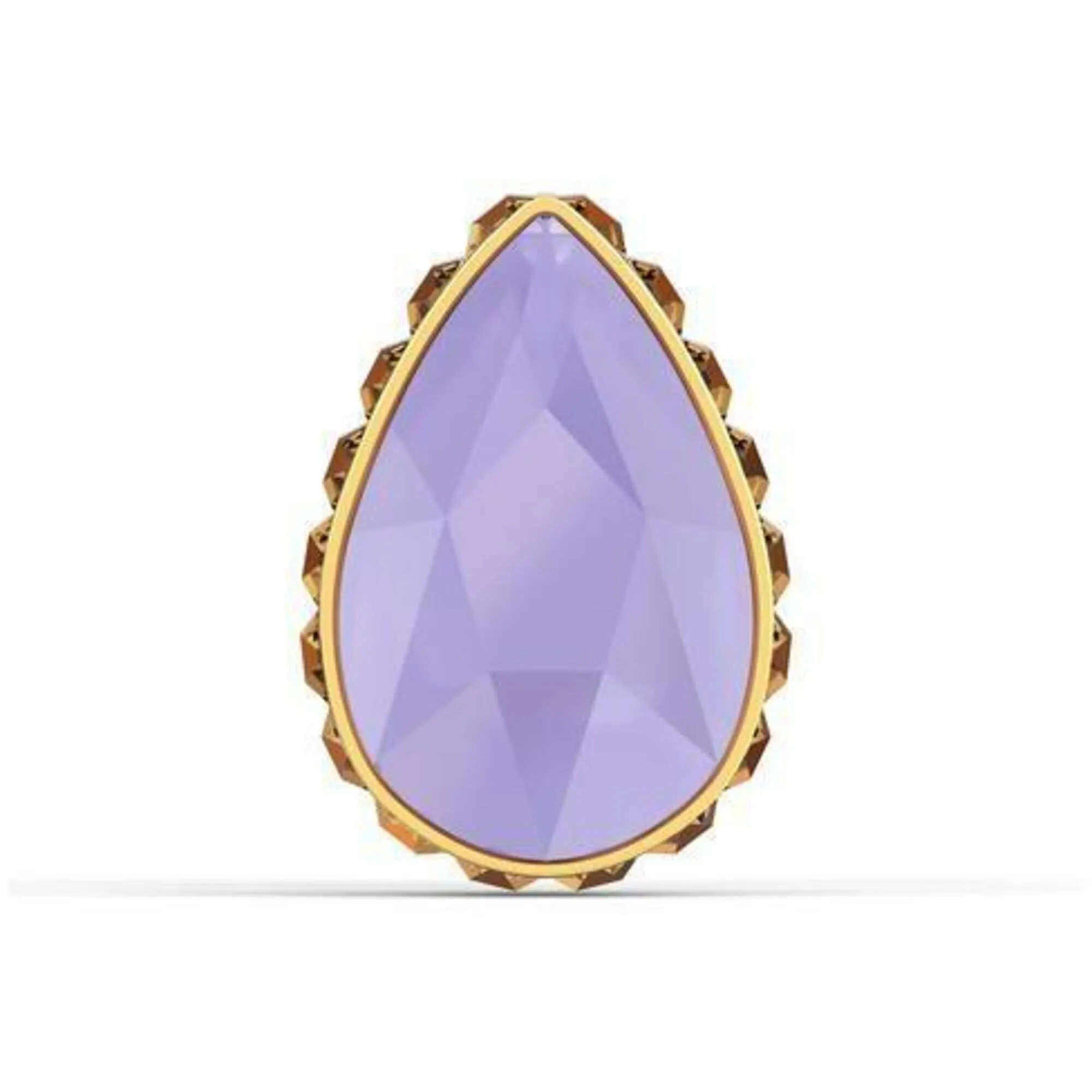 Swarovski Jewelry Swarovski Unisex Single Earring - Orbita Yellow Gold Drop Cut Purple Crystal | 5600524