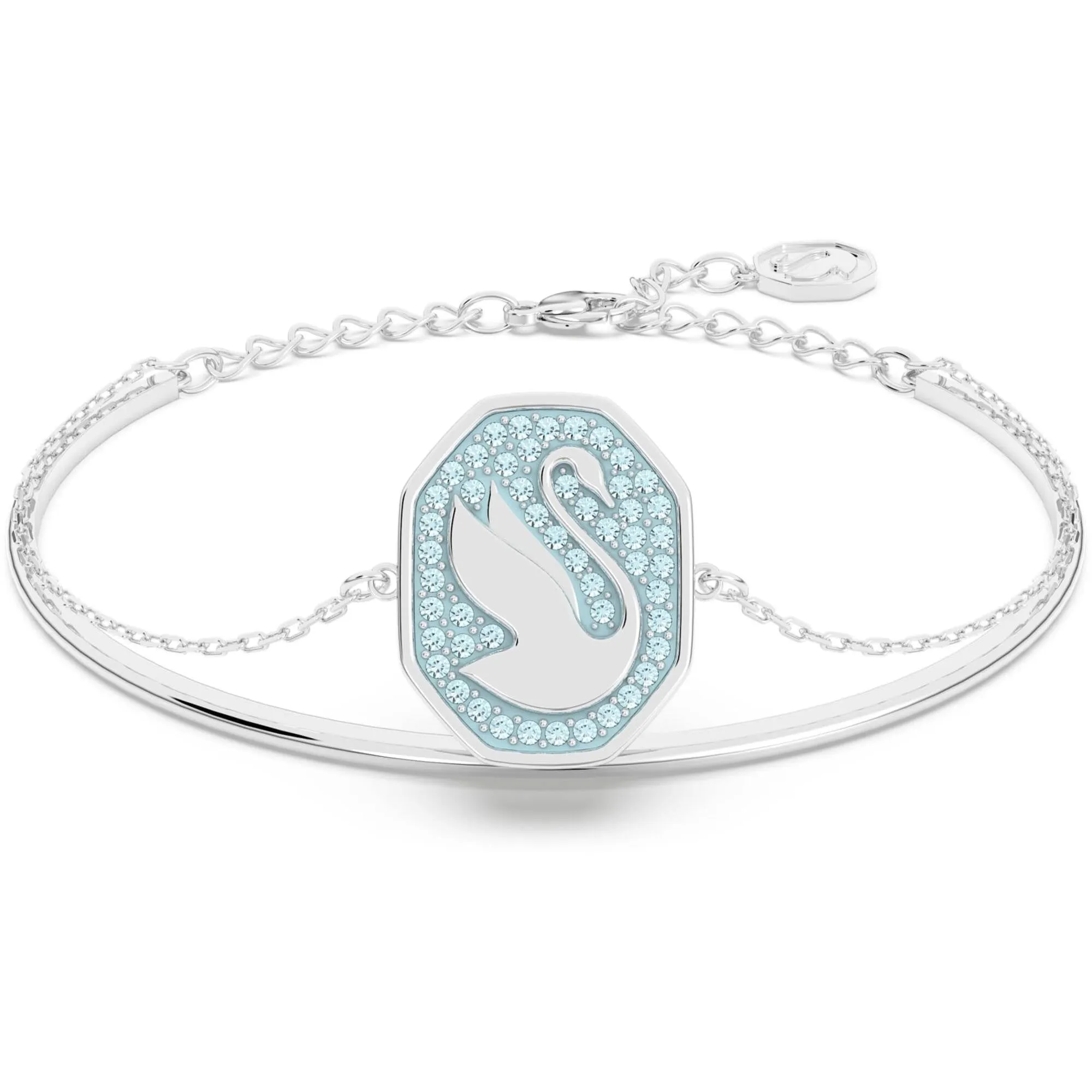 Swarovski Jewelry Swarovski Women's Bangle Bracelet - Signum Swan Blue Crystal Rhodium Plated | 5628552