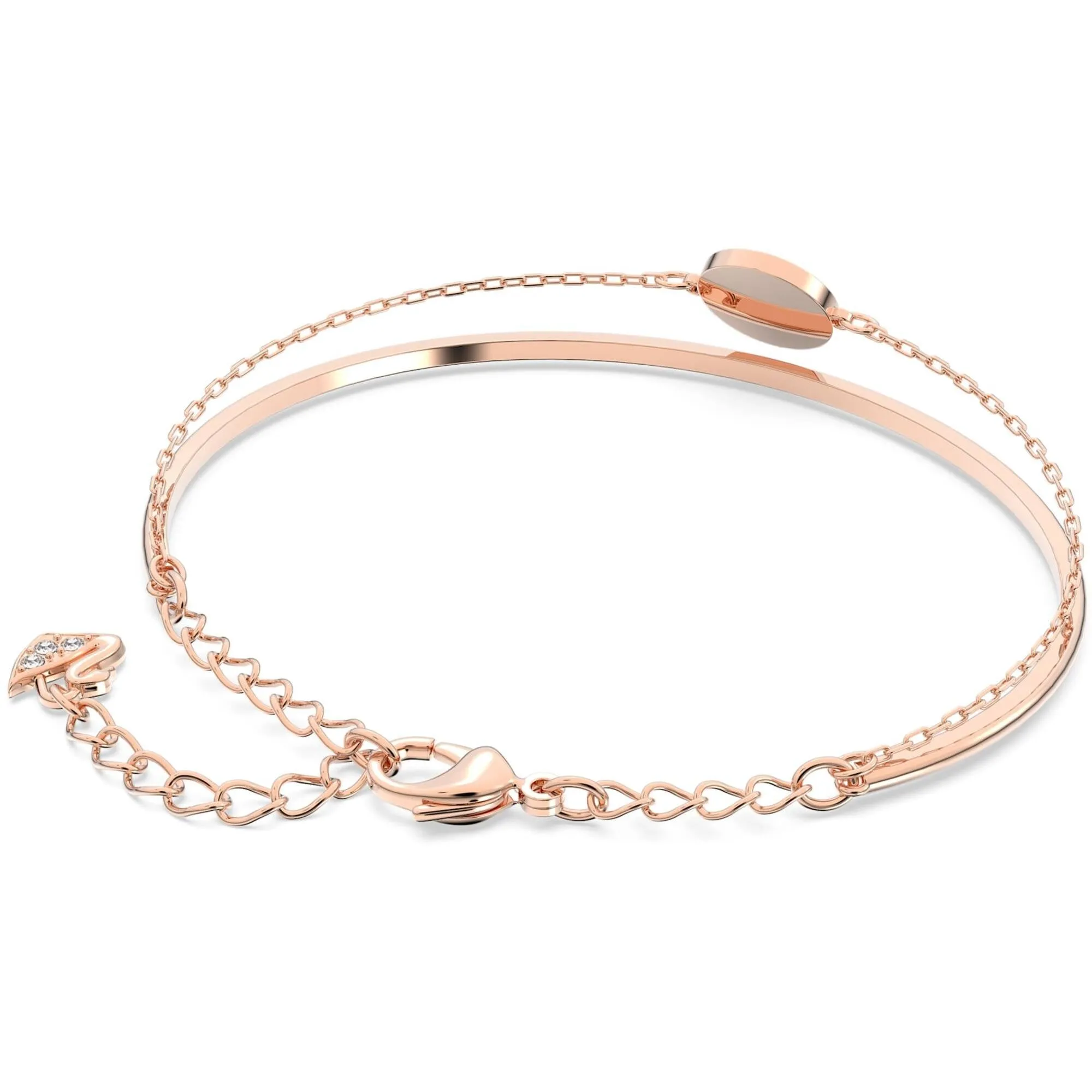 Swarovski Jewelry Swarovski Women's Bangle Bracelet - Sublima Crystal Pave Disc Rose Gold | 5274892