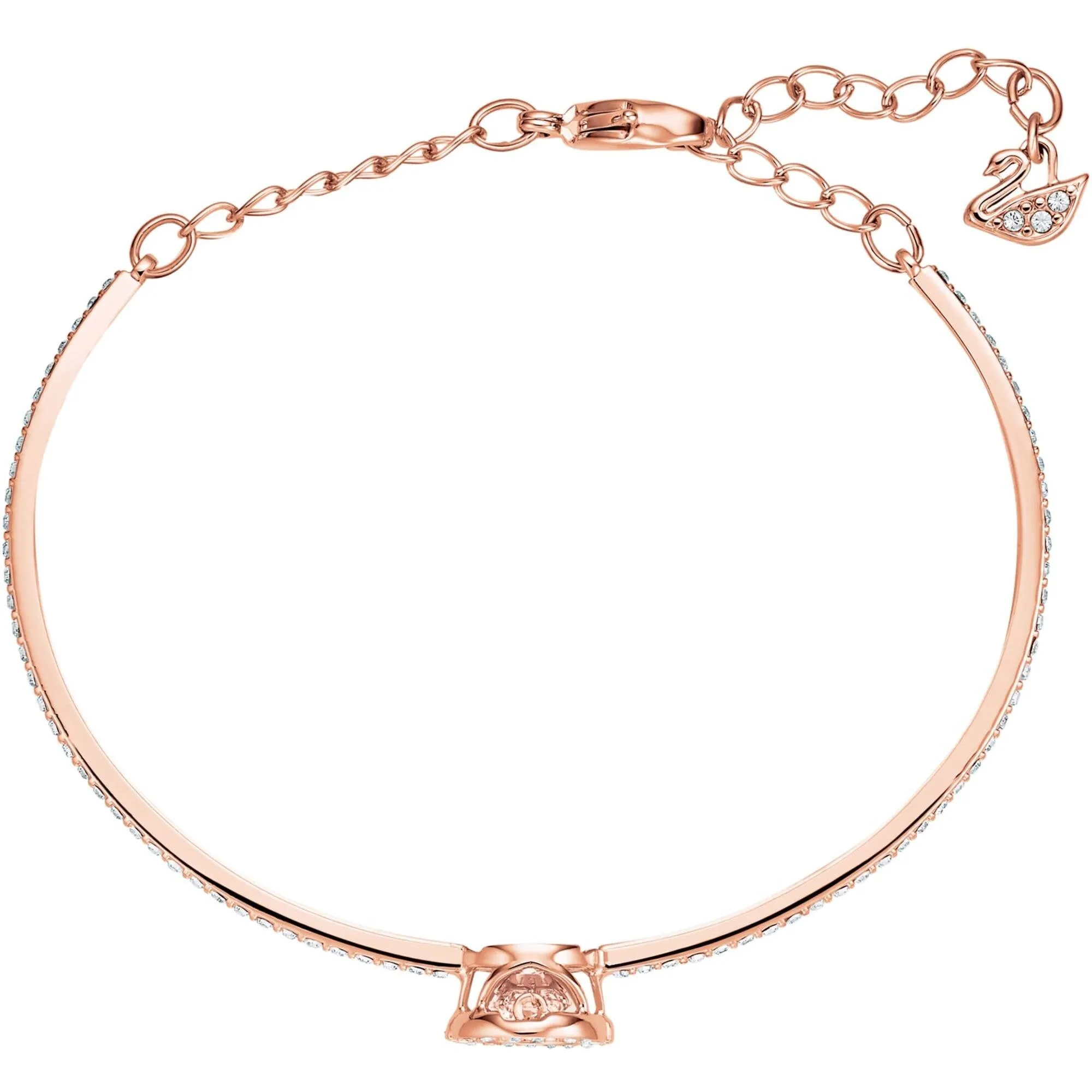 Swarovski Jewelry Swarovski Women's Bangle Bracelet - Una Round Cut Crystals Rose Gold Plated | 5497483