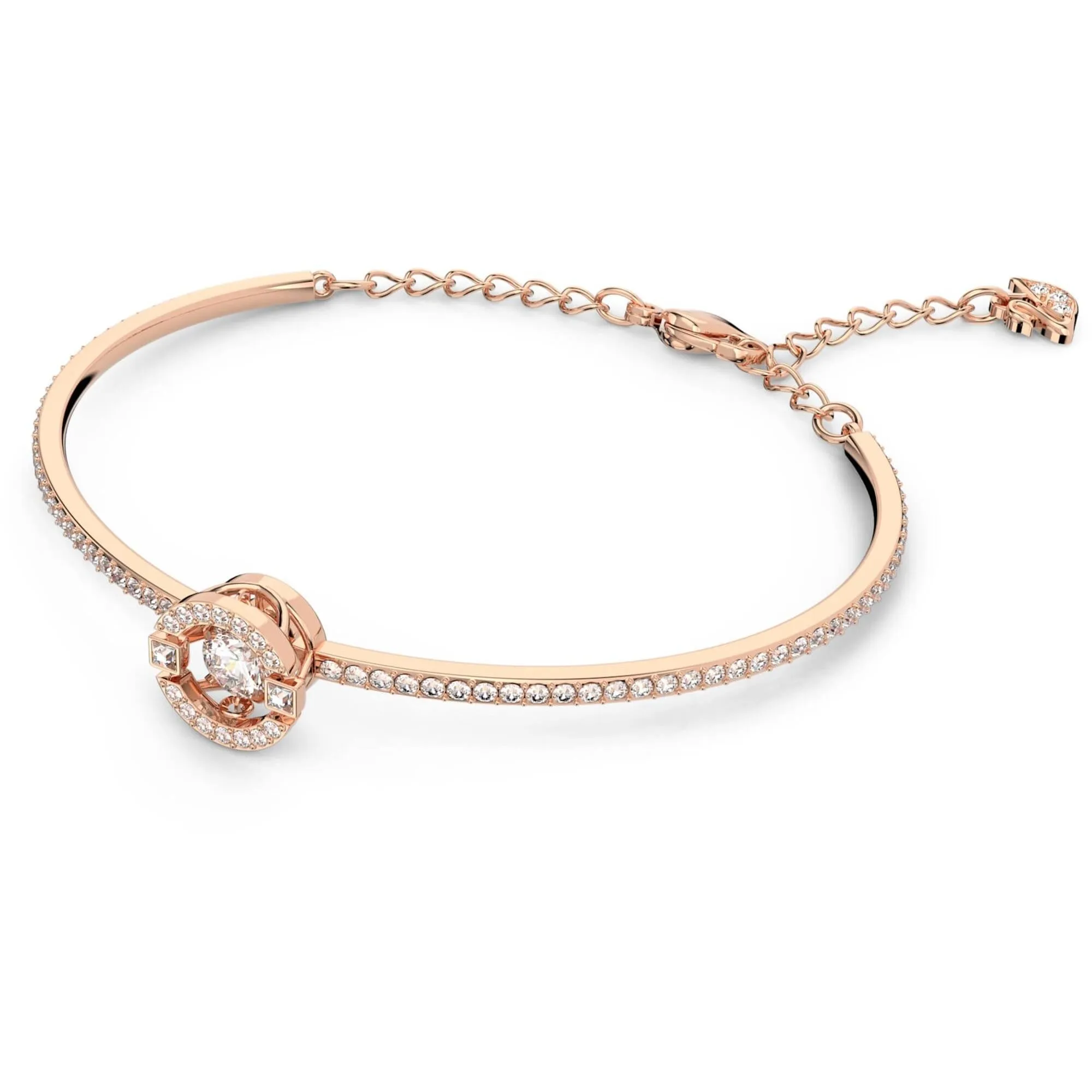 Swarovski Jewelry Swarovski Women's Bangle Bracelet - Una Round Cut Crystals Rose Gold Plated | 5497483