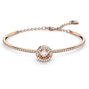 Swarovski Jewelry Swarovski Women's Bangle Bracelet - Una Round Cut Crystals Rose Gold Plated | 5497483
