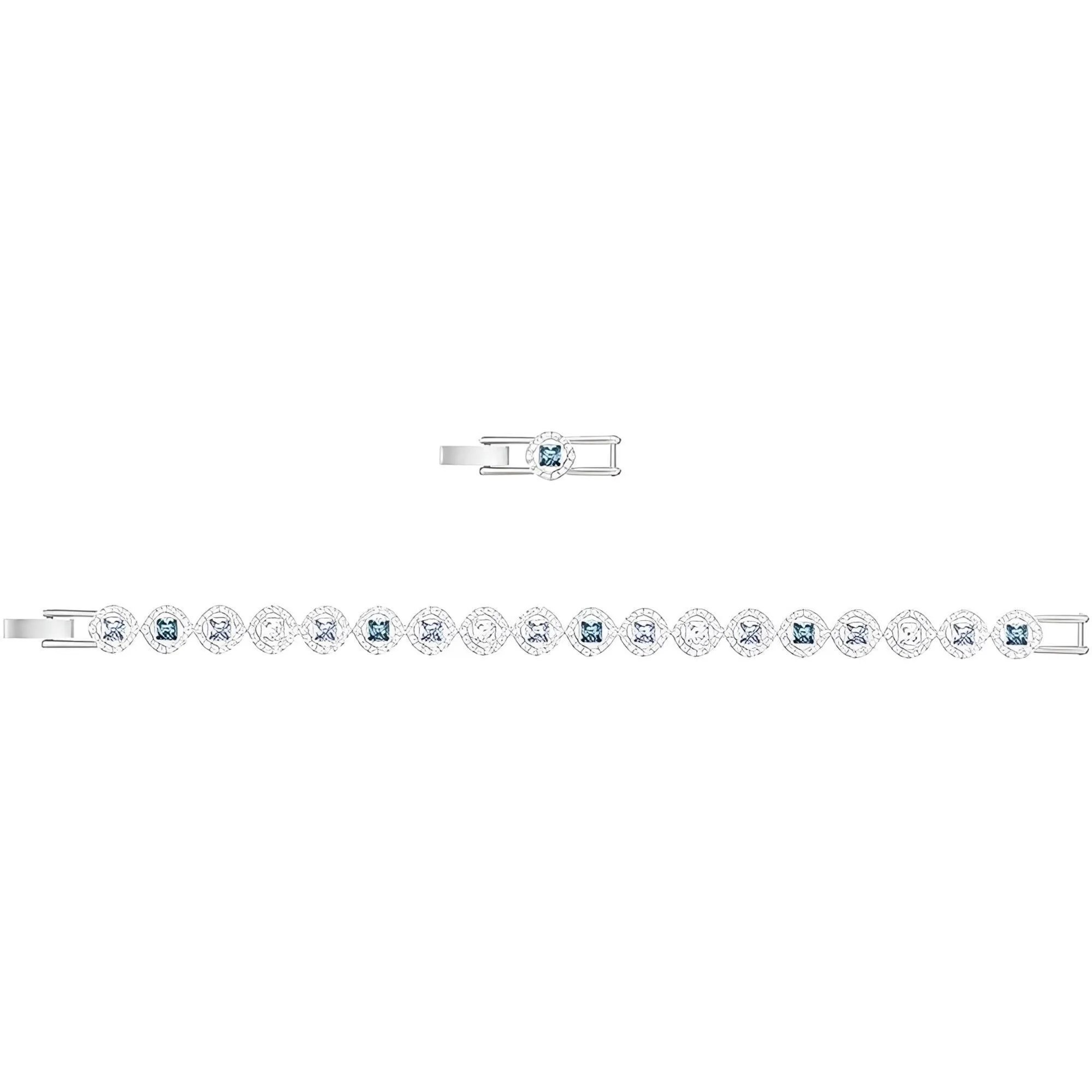 Swarovski Jewelry Swarovski Women's Bracelet - Angelic Square Crystals with Rhodium Plated | 5289514