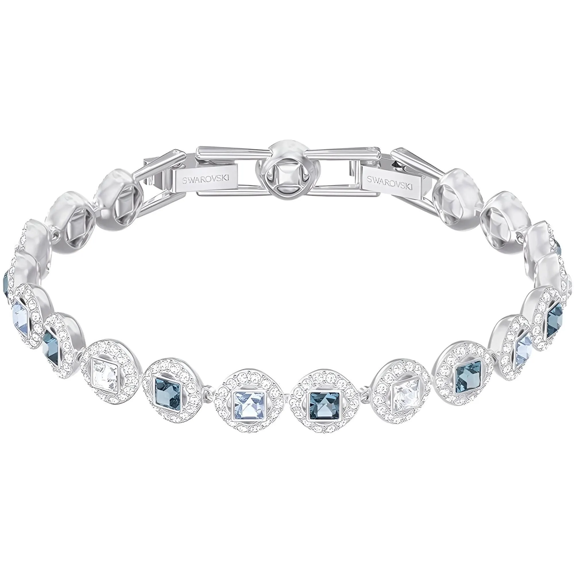 Swarovski Jewelry Swarovski Women's Bracelet - Angelic Square Crystals with Rhodium Plated | 5289514