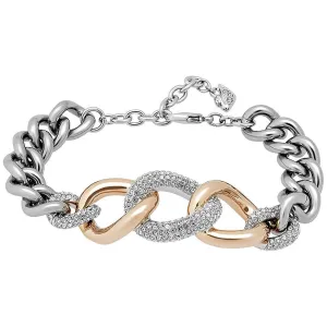 Swarovski Jewelry Swarovski Women's Bracelet - Bound Rose Gold & Silver Chain with Crystals | 5080042