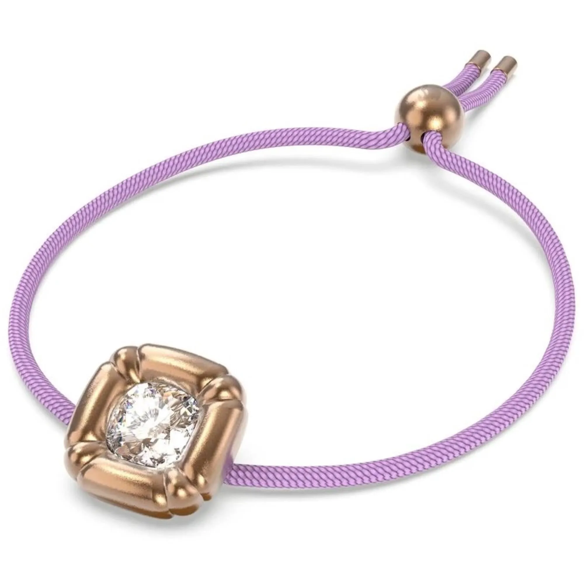 Swarovski Jewelry Swarovski Women's Bracelet - Dulcis Rose Gold, Crystal, Purple Cord | 5617983