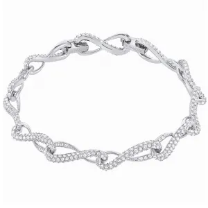 Swarovski Jewelry Swarovski Women's Bracelet - Eleanor Clear and Blue Crystals Silver | 5186147