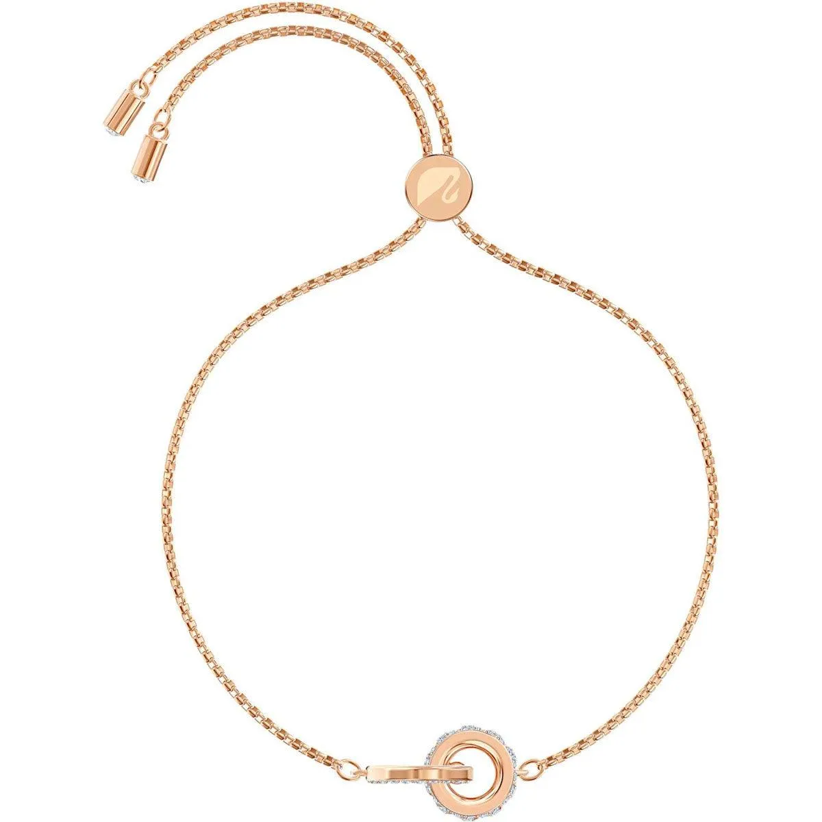 Swarovski Jewelry Swarovski Women's Bracelet - Further Interlocking Loops Rose Gold Tone Metal | 5501092