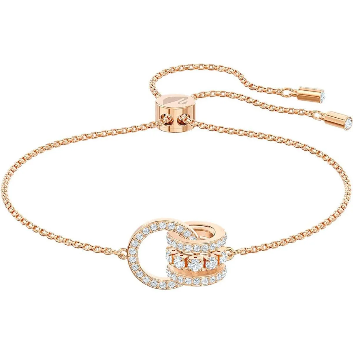 Swarovski Jewelry Swarovski Women's Bracelet - Further Interlocking Loops Rose Gold Tone Metal | 5501092