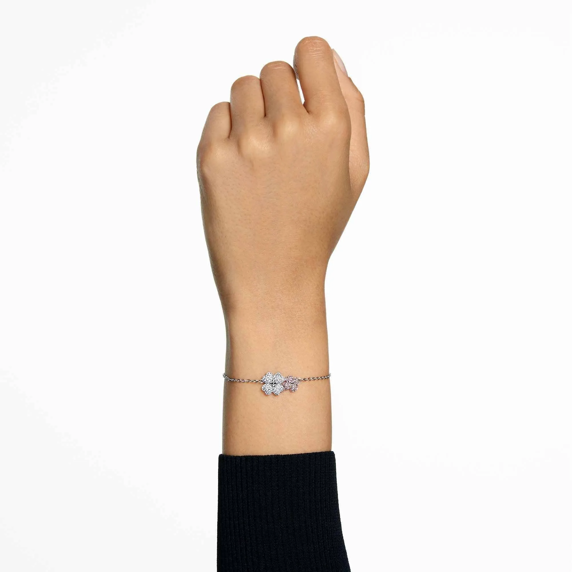 Swarovski Jewelry Swarovski Women's Bracelet - Latisha Flower Crystals Rhodium Plated | 5636590