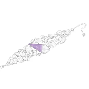 Swarovski Jewelry Swarovski Women's Bracelet - Organic Rhodium Plated with Crystals & Amethyst | 5132997