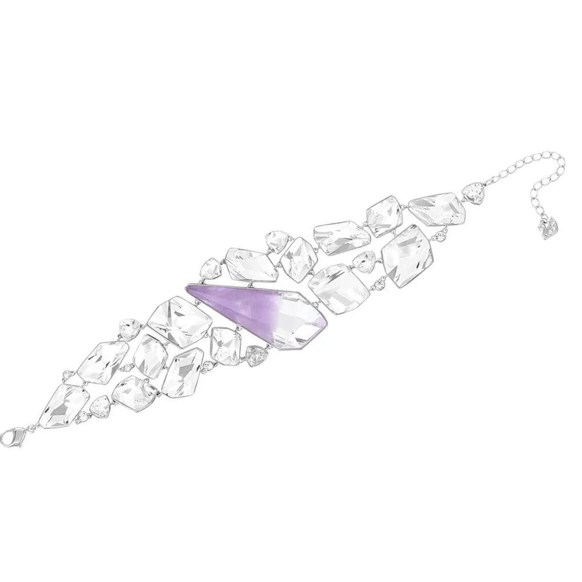 Swarovski Jewelry Swarovski Women's Bracelet - Organic Rhodium Plated with Crystals & Amethyst | 5132997
