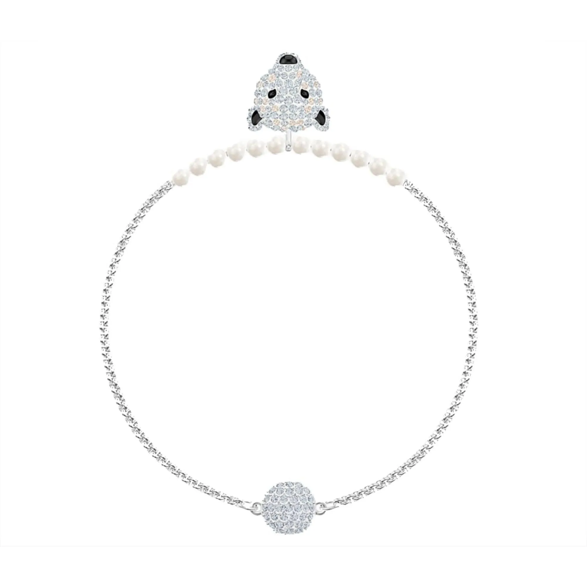 Swarovski Jewelry Swarovski Women's Bracelet - Polar Bestiary Rhodium Plated White Pearls | 5493706