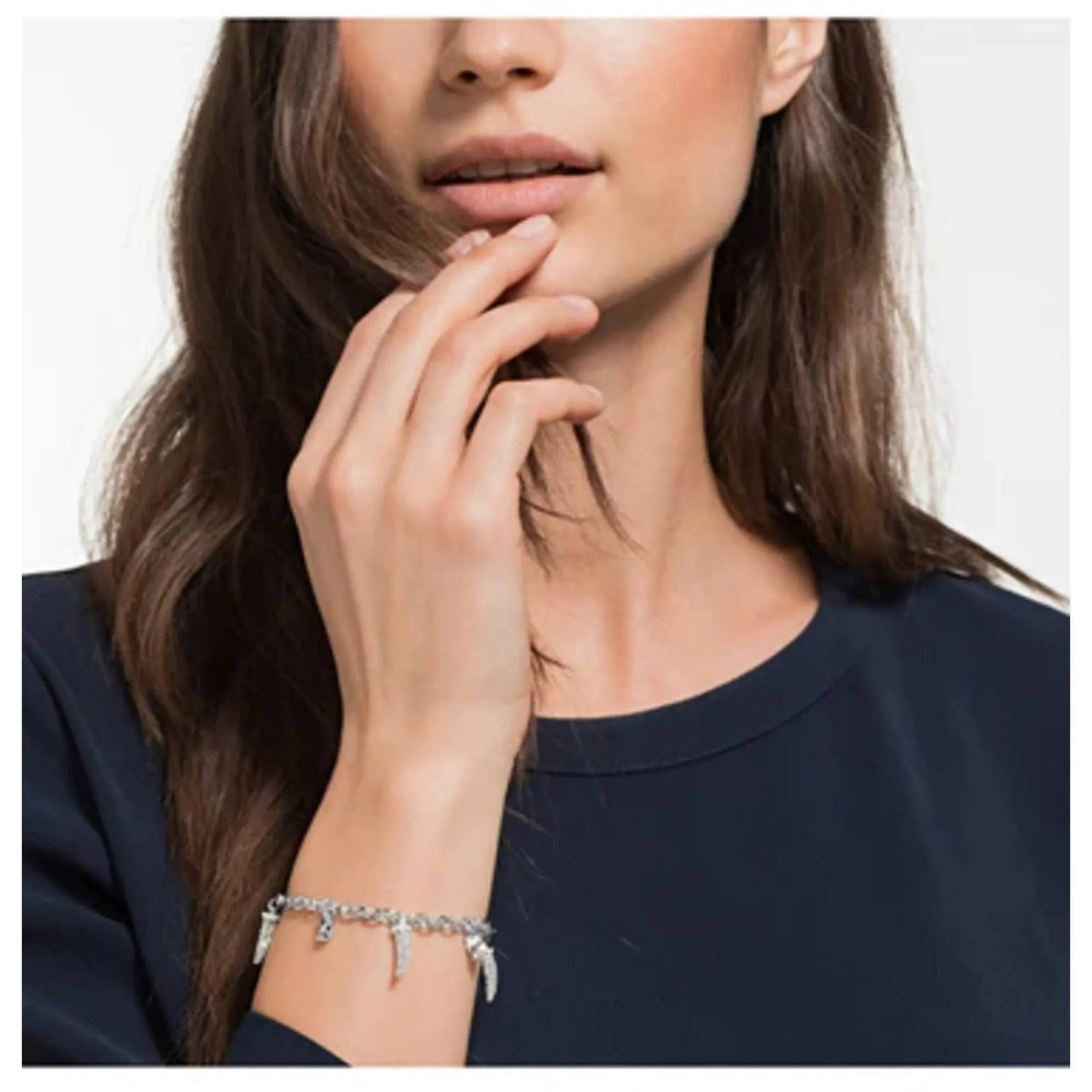 Swarovski Jewelry Swarovski Women's Bracelet - Polar Bestiary Teeth Motifs Rhodium Plated | 5501007