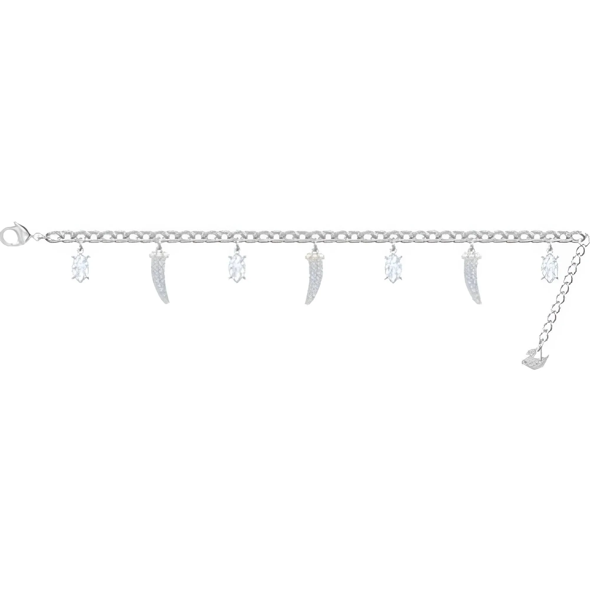 Swarovski Jewelry Swarovski Women's Bracelet - Polar Bestiary Teeth Motifs Rhodium Plated | 5501007