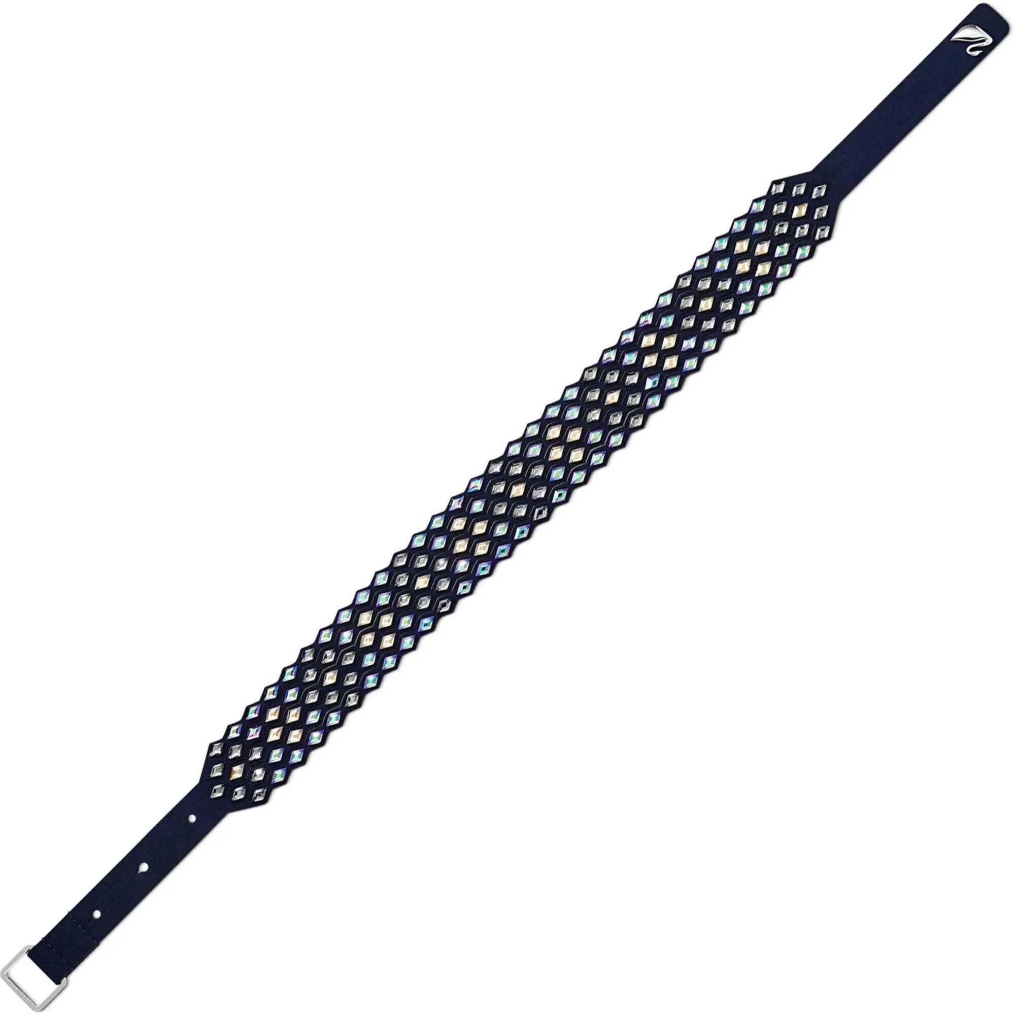 Swarovski Jewelry Swarovski Women's Bracelet - Power Blue Alcantara Fabric and Crystals | 5572735