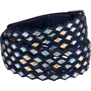 Swarovski Jewelry Swarovski Women's Bracelet - Power Blue Alcantara Fabric and Crystals | 5572735