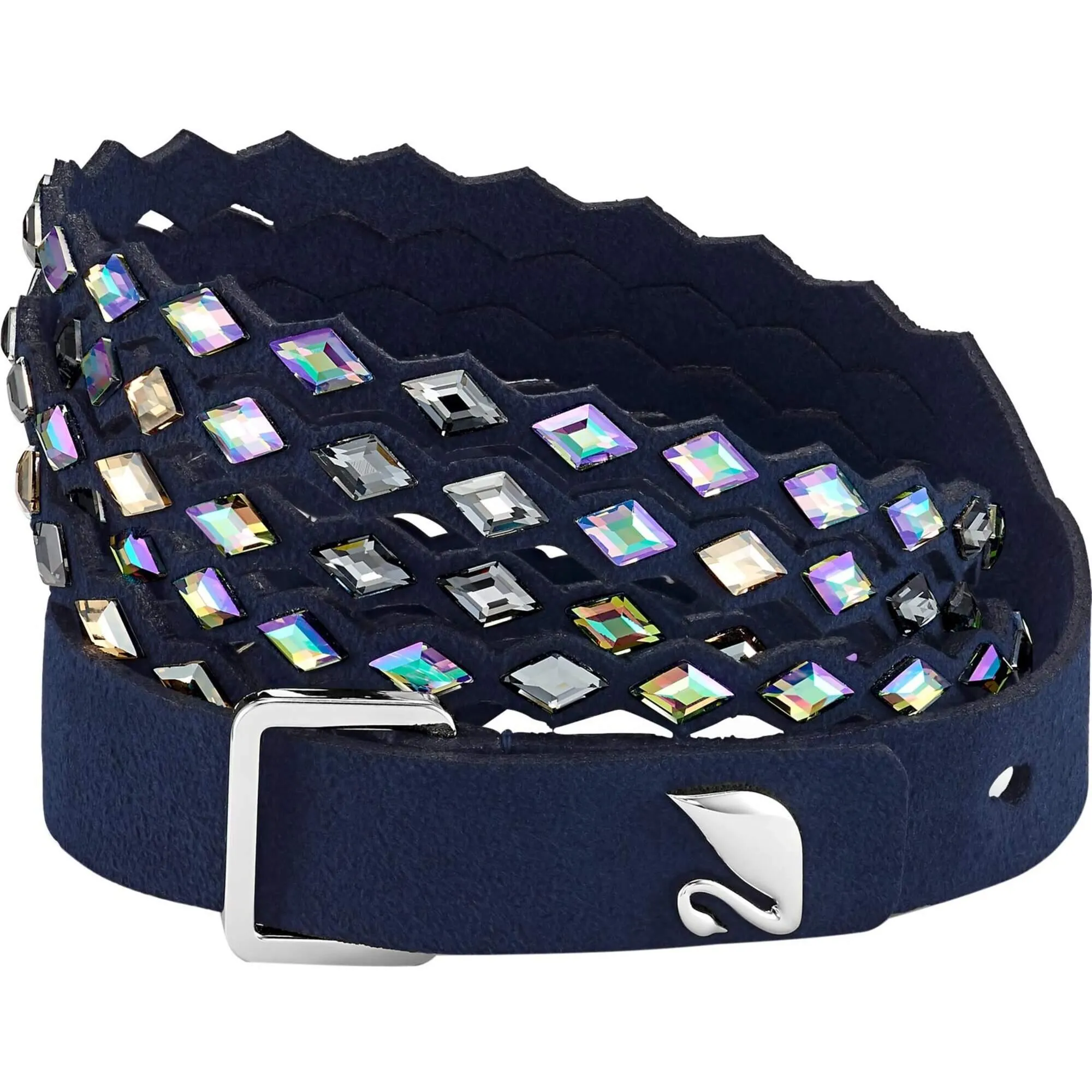 Swarovski Jewelry Swarovski Women's Bracelet - Power Blue Alcantara Fabric and Crystals | 5572735