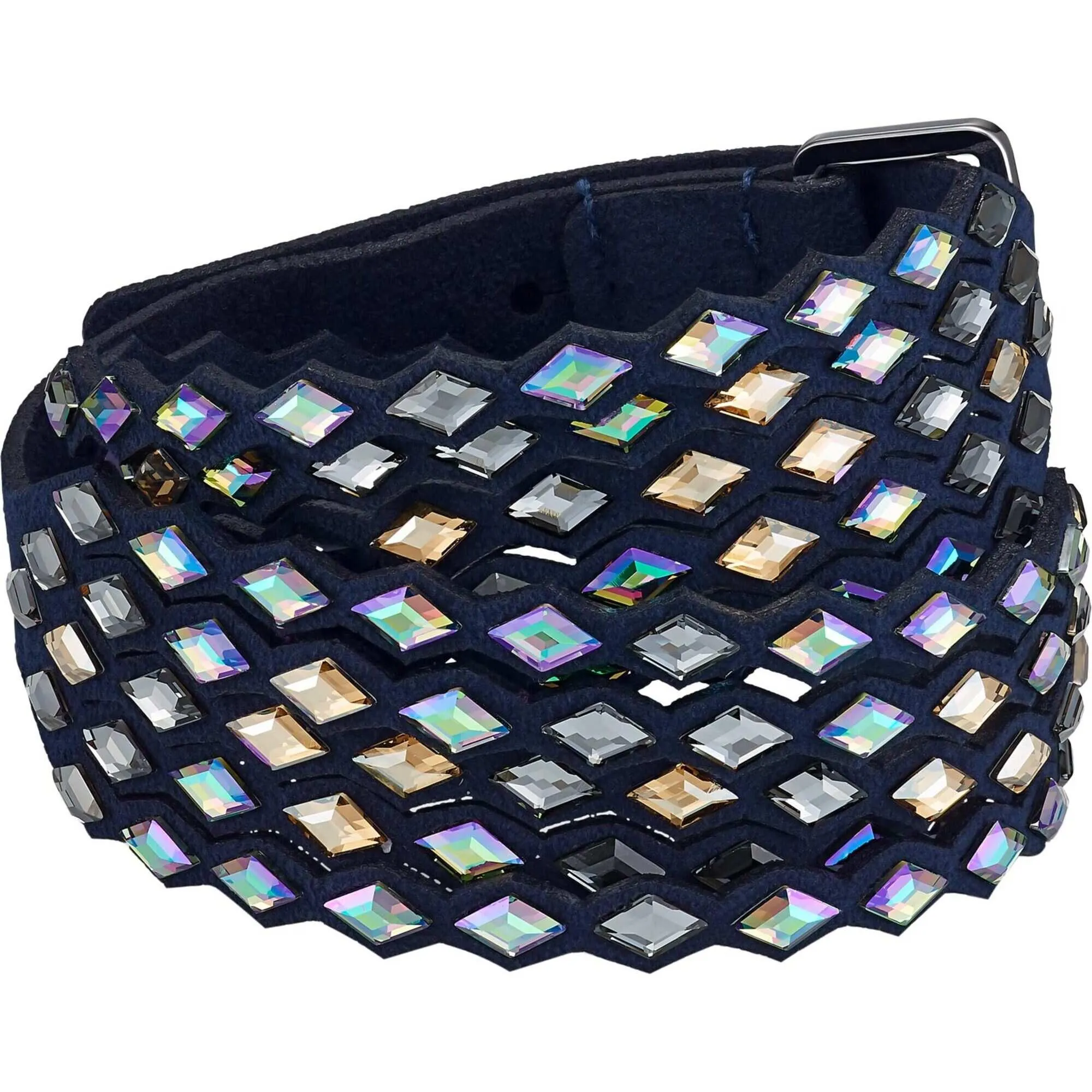 Swarovski Jewelry Swarovski Women's Bracelet - Power Blue Alcantara Fabric and Crystals | 5572735
