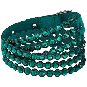 Swarovski Jewelry Swarovski Women's Bracelet - Power Green Crystals Double-Wrap Adjustable | 5511700