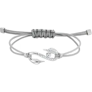 Swarovski Jewelry Swarovski Women's Bracelet - Power Silver S Hook Crystals with Grey Cord | 5511778