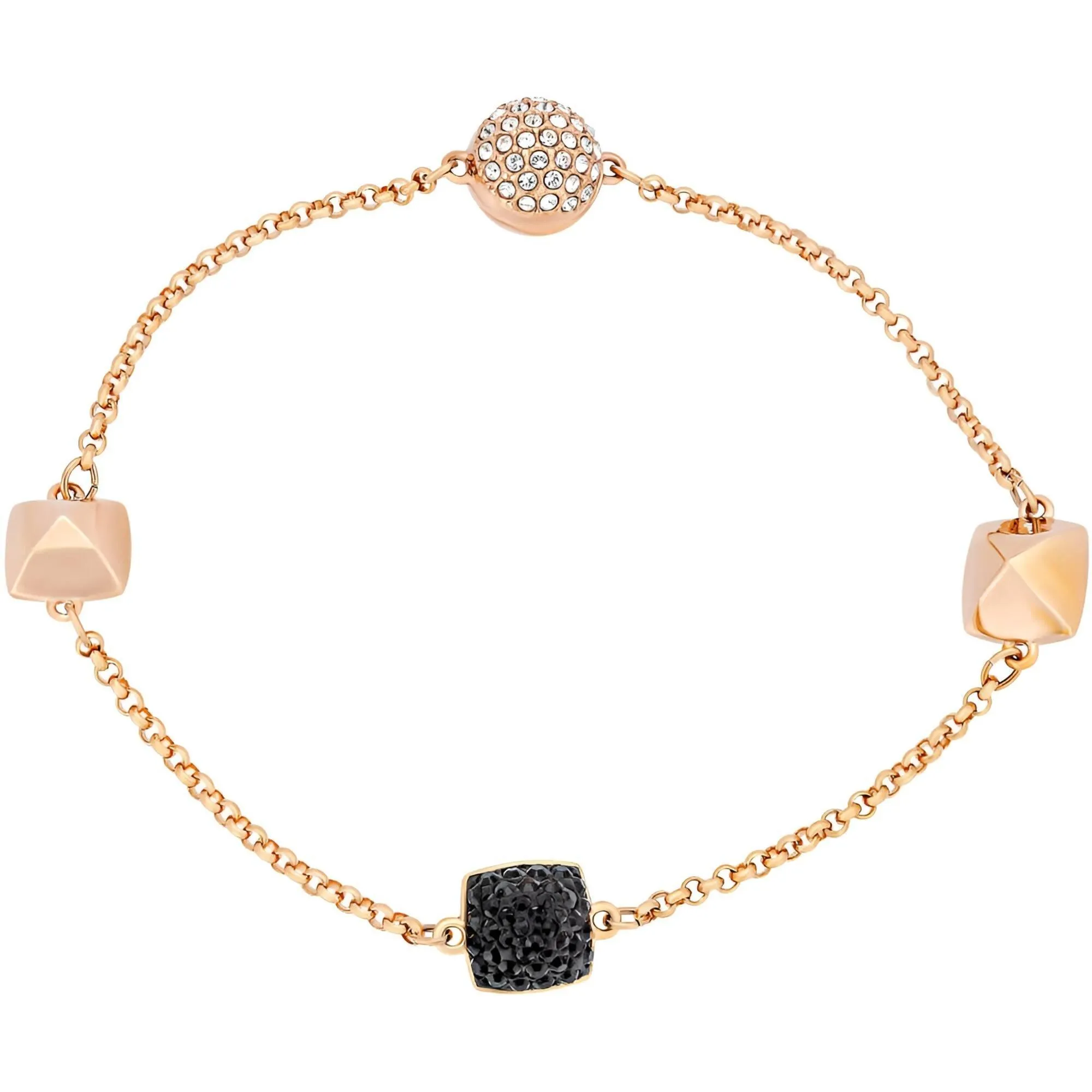 Swarovski Jewelry Swarovski Women's Bracelet - Remix Rose Gold Tone with Spike Strand Crystal | 5373213
