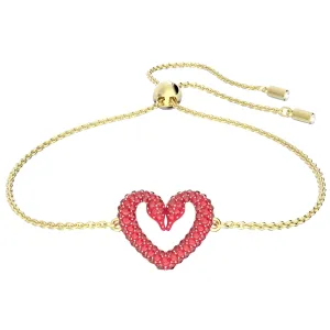 Swarovski Jewelry Swarovski Women's Bracelet - Sablima Red Heart Shape Gold Tone Plated | 5634724