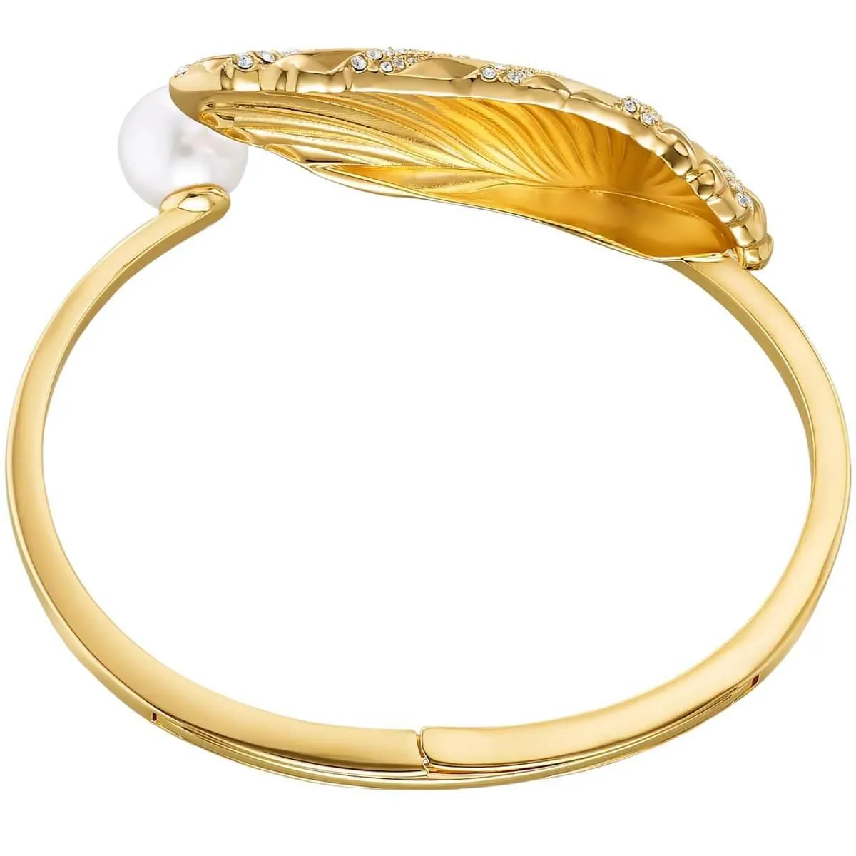 Swarovski Jewelry Swarovski Women's Bracelet - Shell Yellow Gold Plated Crystal Pearl | 5520665
