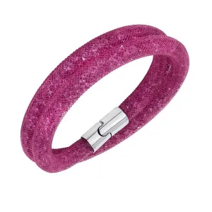 Swarovski Jewelry Swarovski Women's Bracelet - Stardust 15-3/4" Inch Fuchsia Double Wrap | 5089833