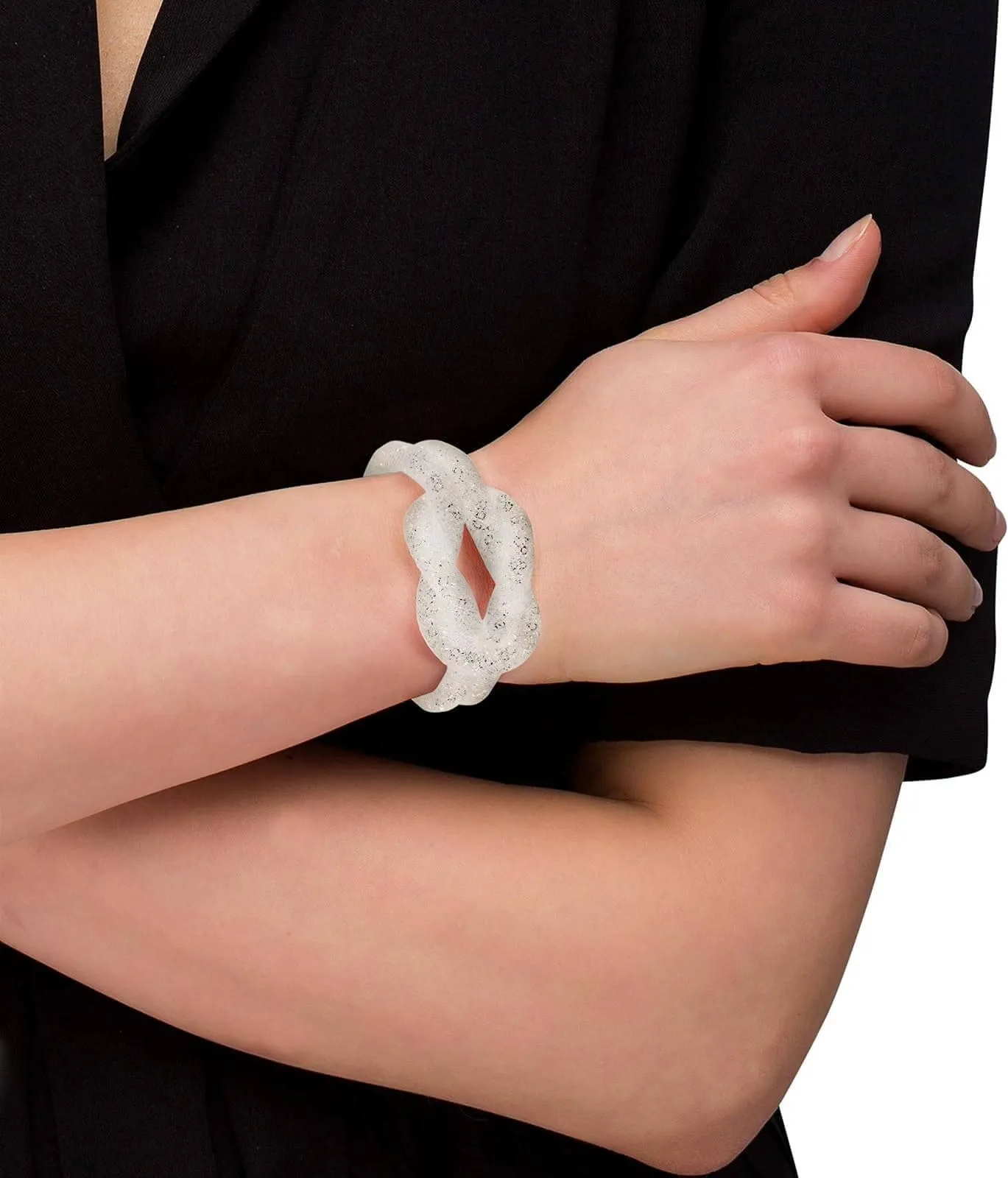 Swarovski Jewelry Swarovski Women's Bracelet - Stardust Fishnet Tube with White Crystal Knot | 5184175