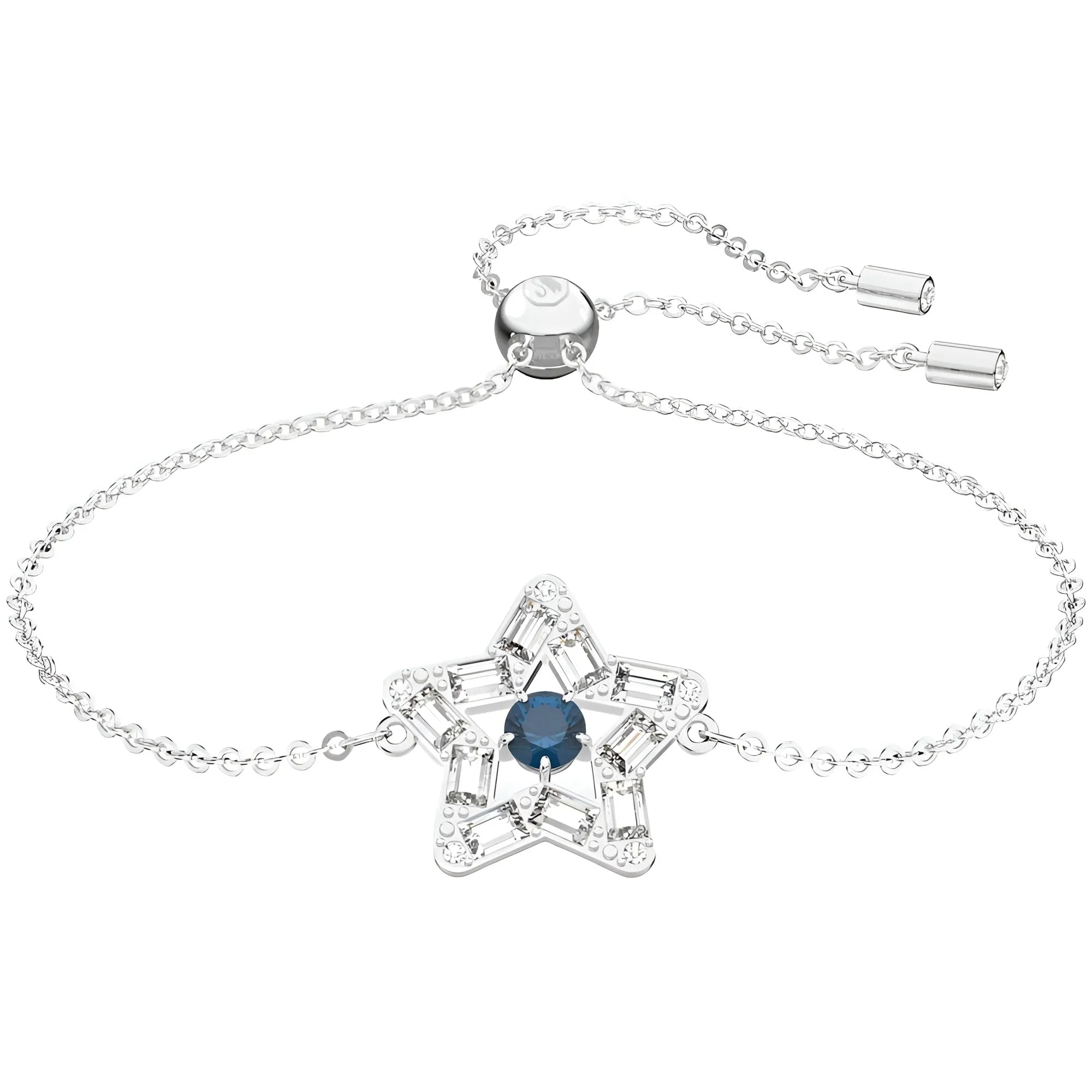 Swarovski Jewelry Swarovski Women's Bracelet - Stella Blue Dancing Stone with Rhodium Plated | 5639187