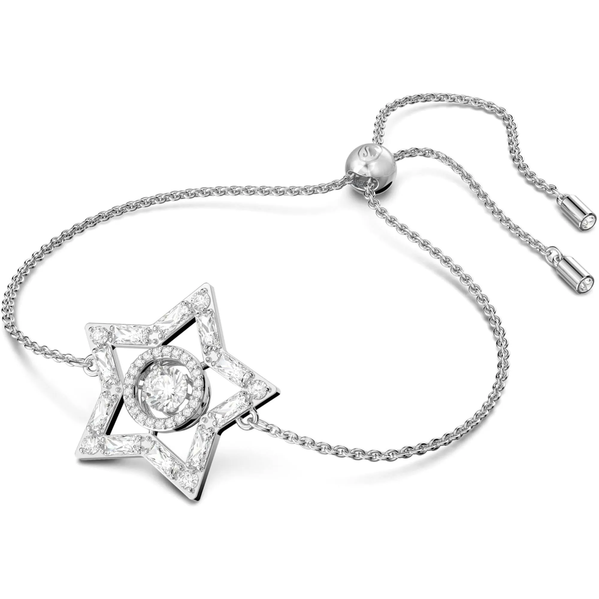 Swarovski Jewelry Swarovski Women's Bracelet - Stella Rhodium Plated White Crystals Star | 5617881