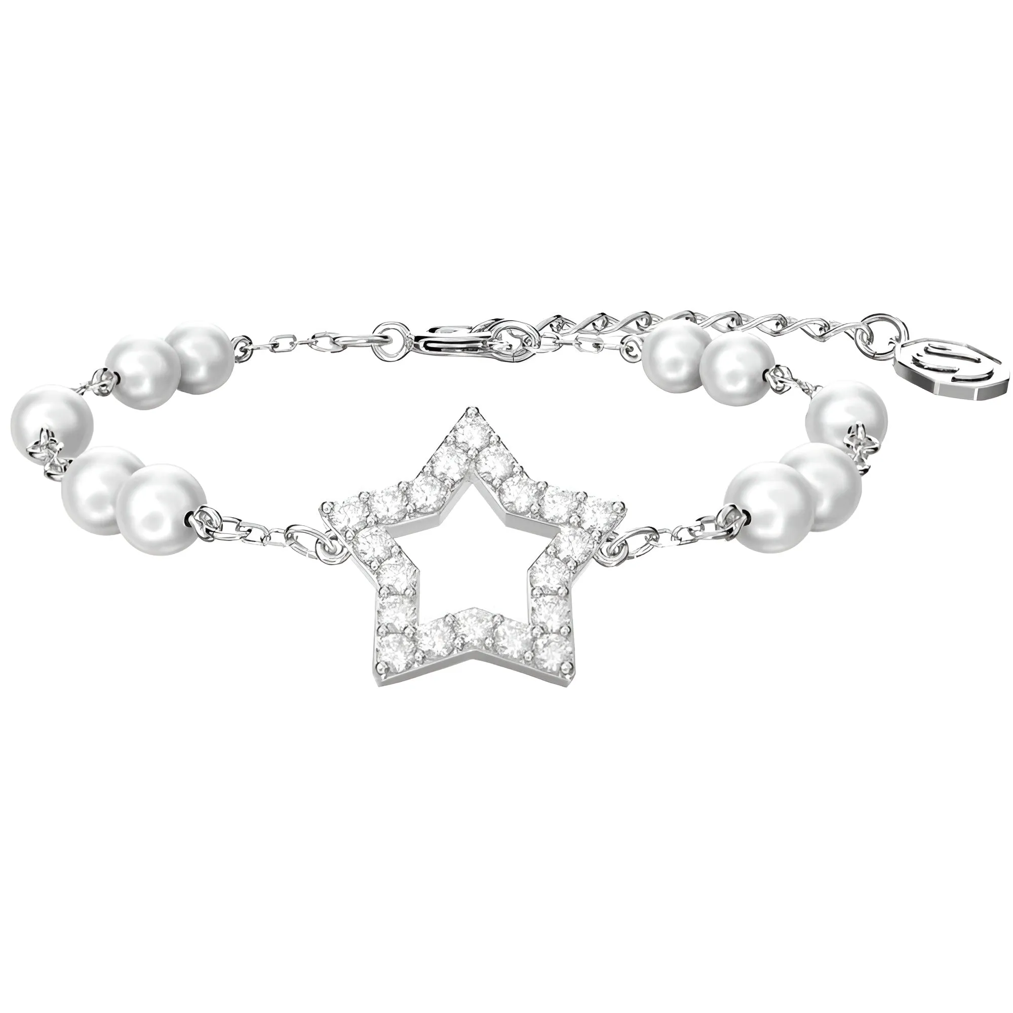 Swarovski Jewelry Swarovski Women's Bracelet - Stella Star White Rhodium Plated Spring Closure | 5645385