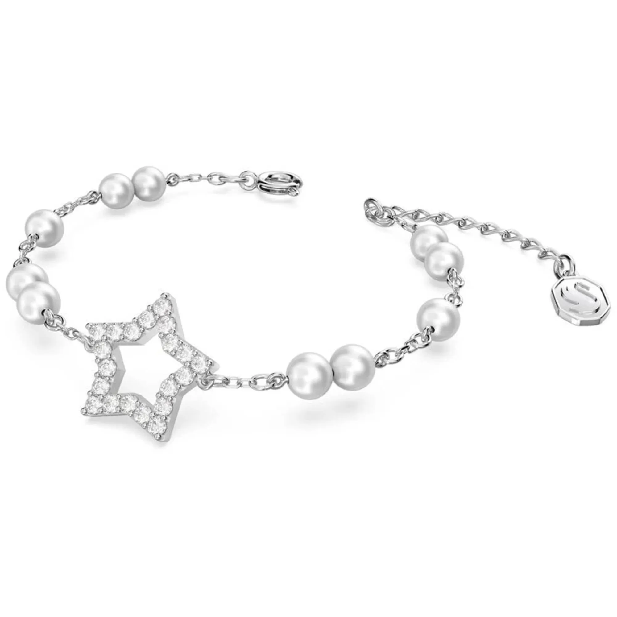 Swarovski Jewelry Swarovski Women's Bracelet - Stella Star White Rhodium Plated Spring Closure | 5645385
