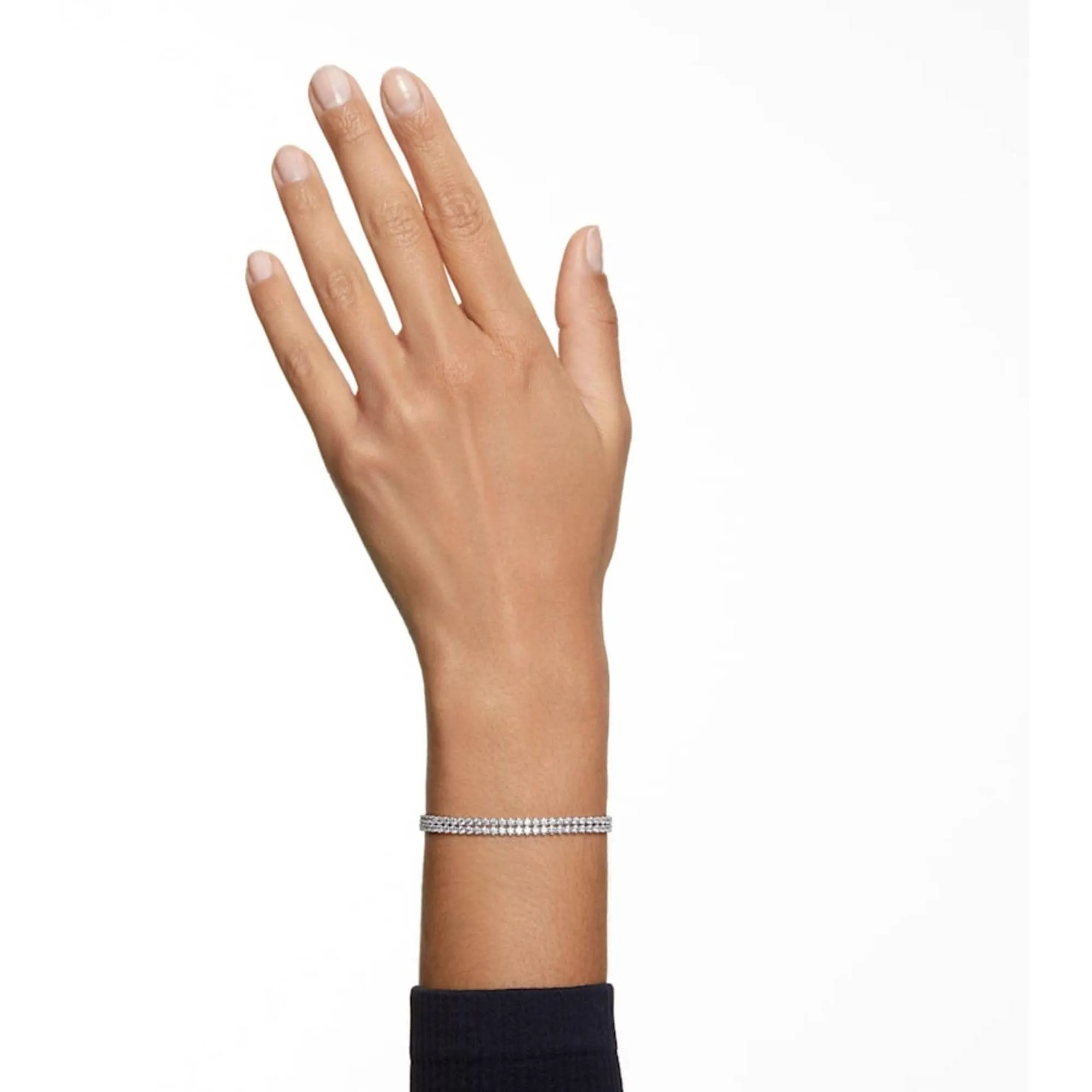 Swarovski Jewelry Swarovski Women's Bracelet - Subtle Crystals Two Strands Rhodium Plated | 5221397