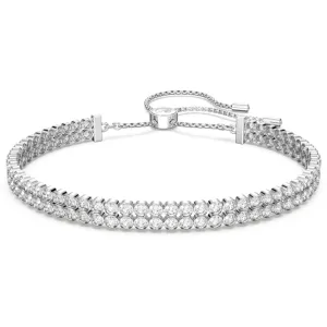 Swarovski Jewelry Swarovski Women's Bracelet - Subtle Crystals Two Strands Rhodium Plated | 5221397