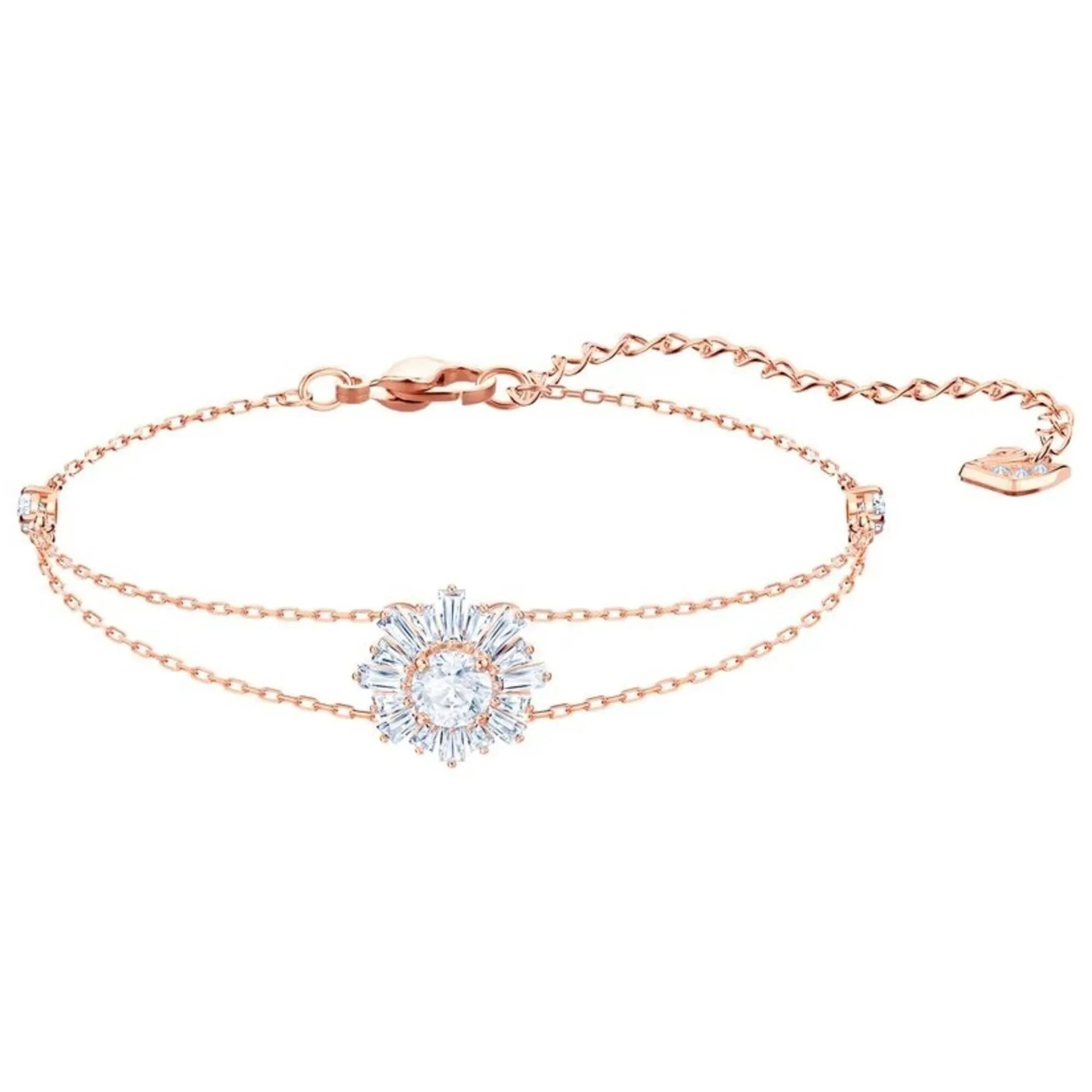 Swarovski Jewelry Swarovski Women's Bracelet - Sunshine White Crystal Motif Rose Gold Plated | 5451357