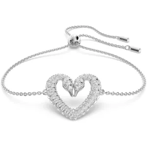 Swarovski Jewelry Swarovski Women's Bracelet - Una Heart Shape Rhodium Plated Crystal | 5625534