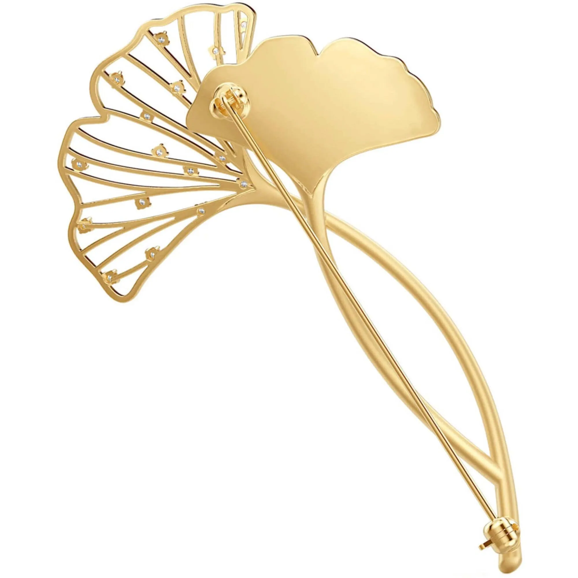 Swarovski Jewelry Swarovski Women's Brooch - Stunning Yellow Gold White and Green Crystals | 5518174