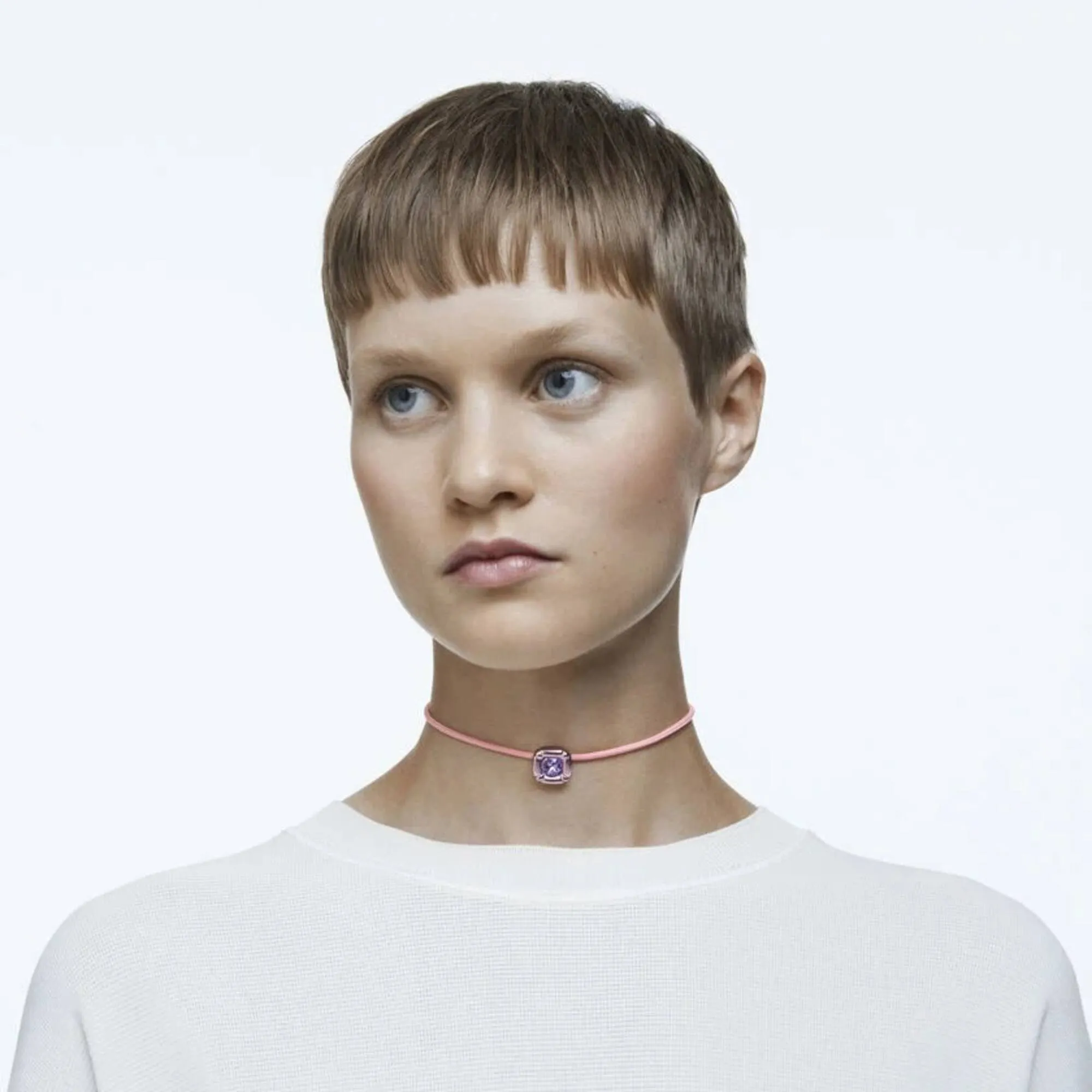 Swarovski Jewelry Swarovski Women's Choker Necklace - Dulcis Pink Cord Purple Crystal | 5626400